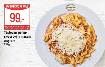Globus Těstoviny penne s vepřovým masem a sýrem nabídka