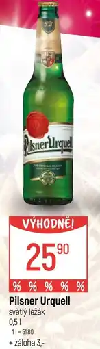 Globus Pilsner Urquell světlý ležák nabídka
