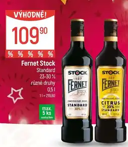 Globus Fernet Stock Standard 23-30% různé druhy nabídka