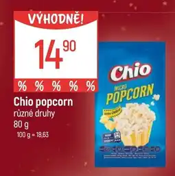 Globus Chio popcorn nabídka