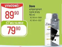 Globus Dove antiperspirant nabídka