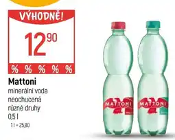 Globus Mattoni minerální voda neochucená nabídka