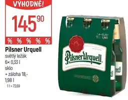 Globus Pilsner Urquell světlý ležák nabídka