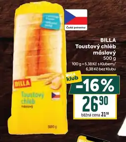 Billa BILLA Toustový chléb máslový nabídka