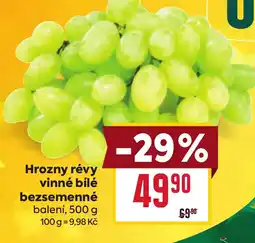Billa Hrozny révy vinné bílé bezsemenné nabídka