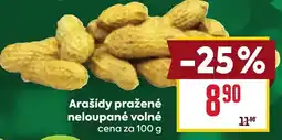 Billa Arašídy pražené neloupané volné nabídka