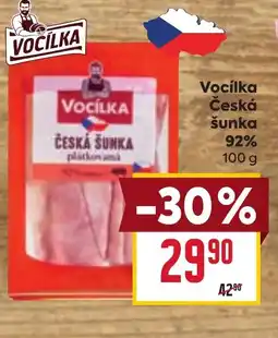 Billa Vocilka Česká šunka 92% nabídka