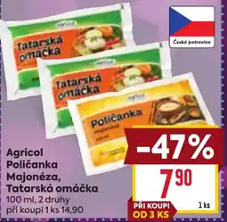 Billa Agricol Poličanka Majonéza, Tatarská omáčka nabídka