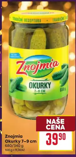 Billa Znojmia Okurky 7-9 cm nabídka