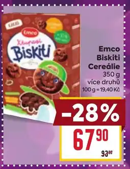 Billa Emco Biskiti Cereálie nabídka