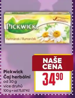 Billa Pickwick Čaj herbální nabídka
