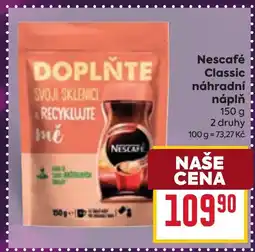 Billa Nescafé Classic náhradní náplň nabídka