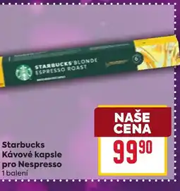 Billa Starbucks Kávové kapsle pro Nespresso nabídka