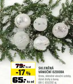 OBI Skleněná vánoční ozdoba nabídka