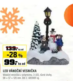 OBI Led vánoční vesnička nabídka