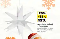 OBI Led hvězda závěsná s časovačem nabídka
