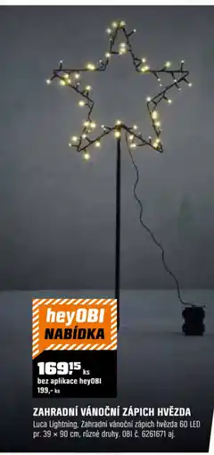 OBI Zahradní vánoční zápich hvězda nabídka
