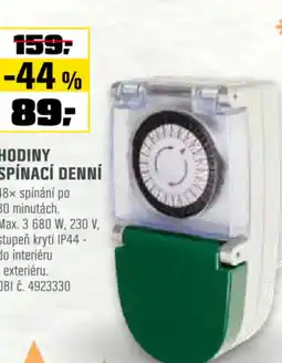 OBI Hodiny spínací denní nabídka