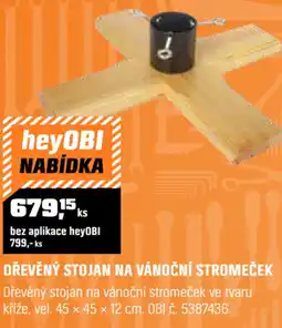 OBI Dřevěný stojan na vánoční stromeček nabídka