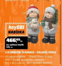 OBI Led vánoční dekorace - chlapec/dívka nabídka