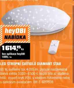 OBI Led stropní svítidlo diamant star nabídka