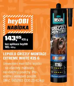 OBI Lepidlo grizzly montage extreme white nabídka