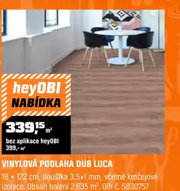 OBI Vinylová podlaha dub luca nabídka