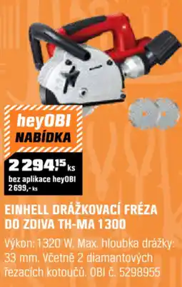 OBI Einhell drážkovací fréza do zdiva th-ma 1300 nabídka