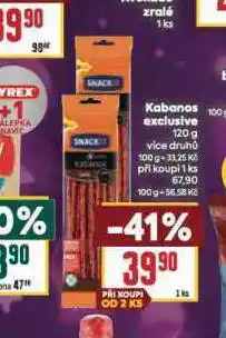 Billa Snack it kabanos exclusive nabídka