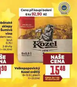 Billa Pivo velkopopovický kozel nabídka
