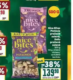 Billa Nice bites pistácie pražené solené nabídka