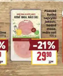 Billa Písecká šunka nejvyšší jakosti nabídka