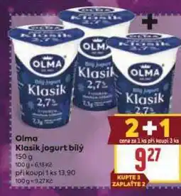 Billa Olma klasik jogurt nabídka