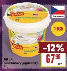 Billa Smetanový jogurt nabídka