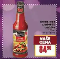 Billa Exotic food sladká chilli omáčka nabídka