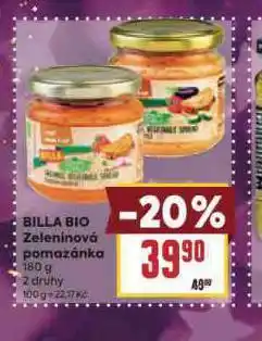 Billa Zeleninová pomazánka nabídka