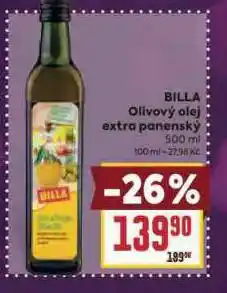 Billa Olivový olej extra panenský nabídka