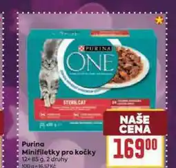 Billa Purina one minifiletky pro kočky nabídka