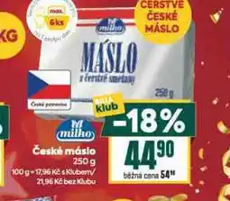 Billa České máslo nabídka