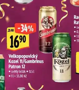 Albert Pivo velkopopovický kozel nabídka