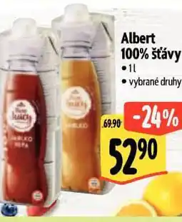 Albert 100% šťávy nabídka