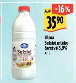 Albert Olma selské mléko čerstvé nabídka