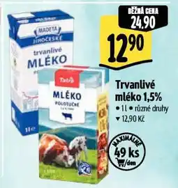 Albert Trvanlivé mléko nabídka