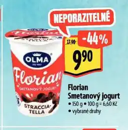 Albert Florian smetanový jogurt nabídka