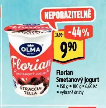 Albert Florian smetanový jogurt nabídka