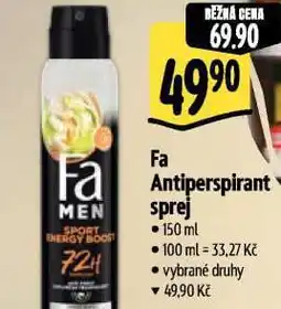 Albert Fa antiperspirant nabídka