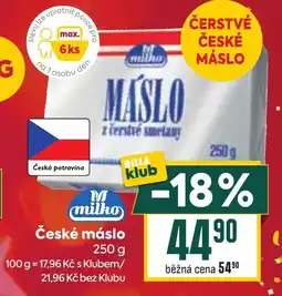 Billa České máslo nabídka