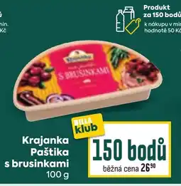 Billa Krajanka Paštika s brusinkami nabídka