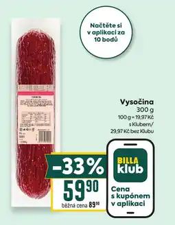 Billa Vysočina nabídka
