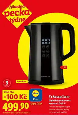 Lidl SILVERCREST® Digitální rychlovarná konvice 3 000 W nabídka